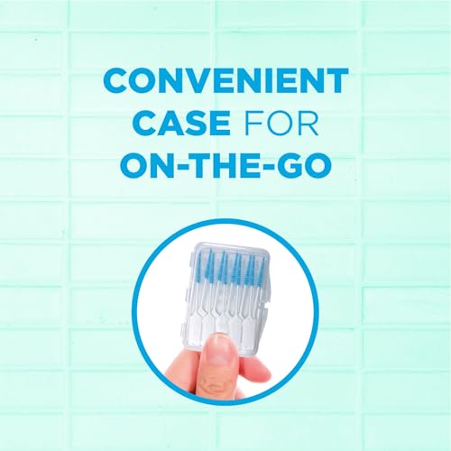 GUM Soft-Picks Wide Space, Easy to Use Dental Picks for Teeth Cleaning and Gum Health, with Convenient Carry Case, Dentist Recommended Dental Picks, 100 Count (Pack of 3)