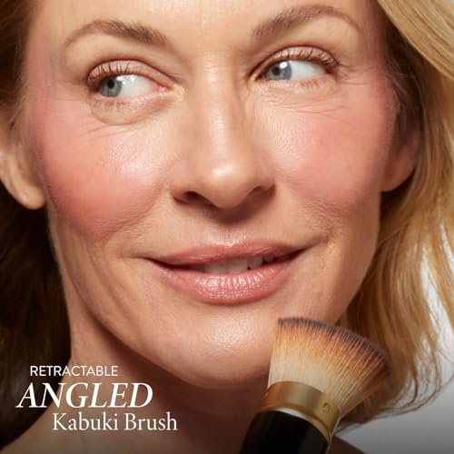 LAURA GELLER NEW YORK Baked Starter Kit: Porcelain - Best of the Best Full Face Palette + Baked Balance-n-Brighten Powder Foundation + Retractable Angled Kabuki Brush Set