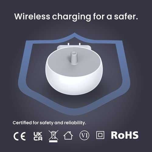 2-in-1 Wall Charger for Oral-B Braun Electric Toothbrush, 3-Port US Plug Charger Base for Oral B Genius Pro Smart Vitality Kids io2 io3 io4 io5 io6 Serie, IPX5, White