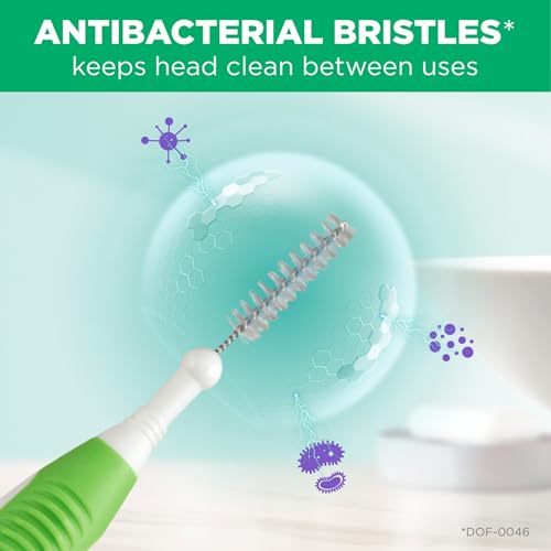 GUM Proxabrush Go-Betweens - Tight - Interdental Brushes - Soft Bristled Dental Picks for Plaque Removal Health - Safe for Braces & Dental Devices, 10 Count (Pack of 4)