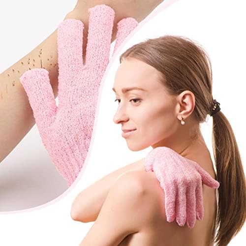 BTYMS 96 Pcs Shower Exfoliating Gloves Hand Exfoliating Glove Body Scrubber Loofah Washing Gloves for Shower, Spa, Massage and Body Scrubs, Dead Skin Cell Remover