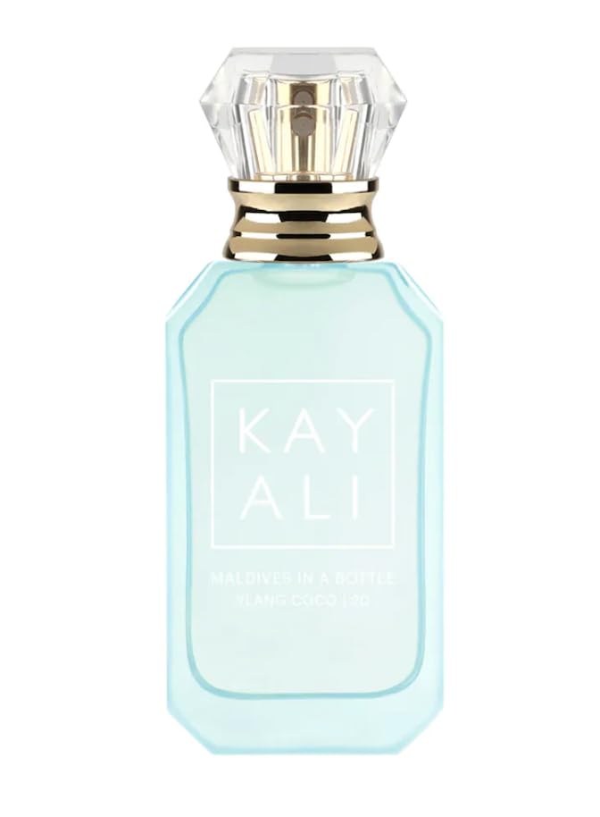 KAYALI Maldives in a Bottle Ylang Coco | 20 Eau de Parfum - 10ml Deluxe Mini + Bonus Nest NY Sicilian Tangerine Body Cream, 30 ml, Clear