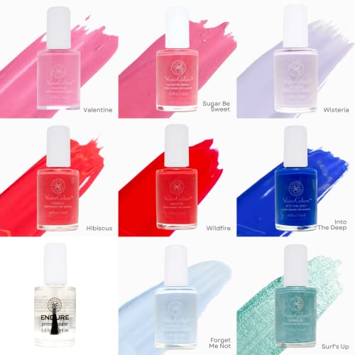 Honeybee Gardens Water-Based Nail Enamel, Clear, Eco-Friendly, Odorless & Vibrant Polish, 0.5 fl oz