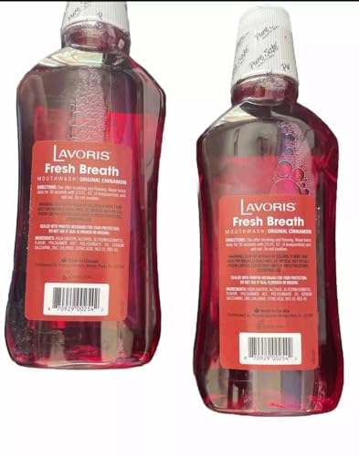 Lavoris Mouthwash, Original Cinnamon 15 fl oz /444 ml (Pack of 2)