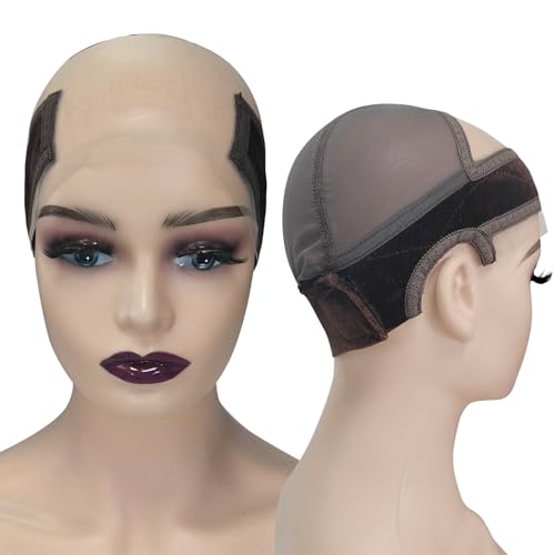 Labhairs Lace-MAX Wig Grip Cap for Women - Non Slip, Adjustable Wig Caps Holds Glueless Wigs Securely in Place, Reusable HD Lace Cap with Headband for Lace Front Wigs, One Size Fits All (Brown)