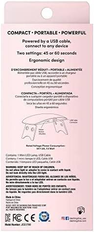 Dashing Diva Mini LED Gel Nail Lamp - Compact and Portable Light for Curing Semicured Nails & All Gel Products - Universal USB LED Lamp Includes USB Cord