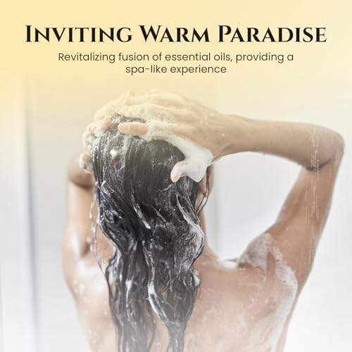 Coconut Shampoo and Conditioner, Vanilla Shampoo and Conditioner with Biotin and Collagen- Moisturizing Shampoo and Conditioner Set with Jojoba Oil, Argan Oil and Vitamin E(6.8oz each)