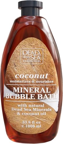 Dead Sea Collection Bubble Bath for Women and Men - with Coconut Oil and Pure Minerals - Nourishing and Moisturizing Skin - 33.8 Fl. Oz