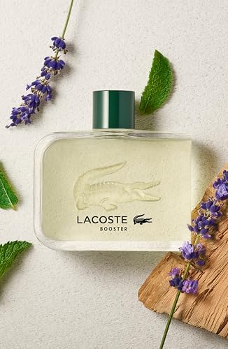 Lacoste - Booster Eau de Toilette - Men's Fragrance - Fougere & Aromatic - With notes of Orange, Lavender & Vetiver - 4.1 Fl Oz