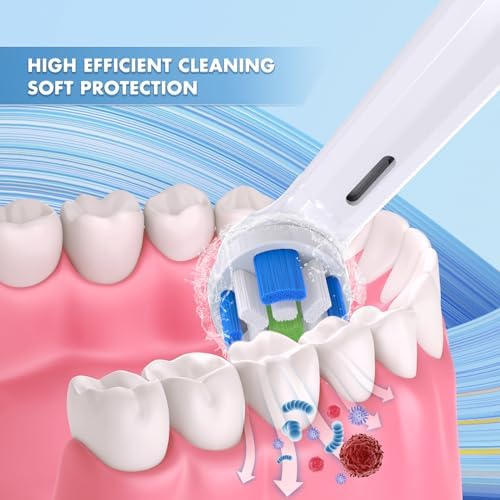 Compatible with Oral-B iO 3/4/5/6/7/8/9/10 Series Ultimate Clean Electric Toothbrush Replacement Brush Heads,for Oral-B iO Electric Toothbrush,10 Pack (White)