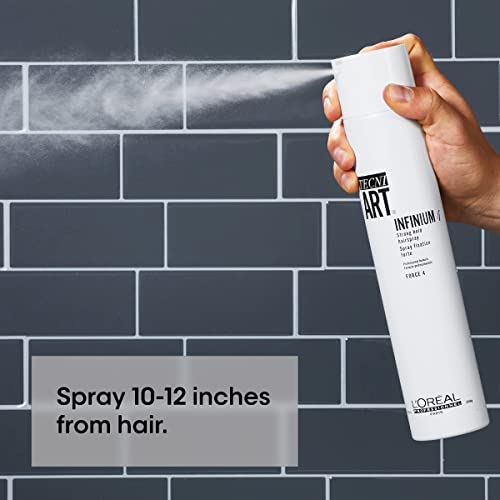 L'Oréal Professionnel Paris Infinium 4 - Strong Hold Hairspray For Natural Feel and Shine, Reduces Frizz Without Stiffness, For All Hair Types