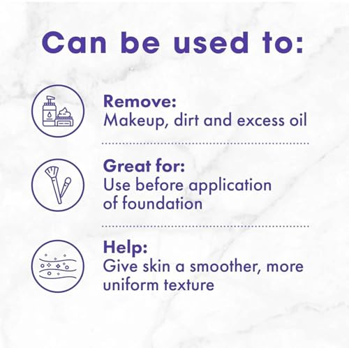 Buf-Puf Facial Sponge, Dermatologist Developed, Removes Deep Down Dirt & Makeup That Causes Breakouts and Blackheads, Reusable, Exfoliating, White, 3 Count