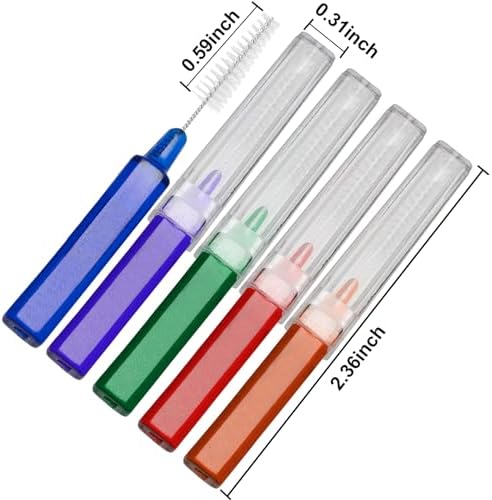 Interdental Brush- Advanced Brush for Braces, Oral Teeth Cleaning, Dental Disposable Soft Flossing Brushpicks Removes Plaque, Tapered Head Reach Both Small Tight Gaps and Wide Spaces (100 Pcs)