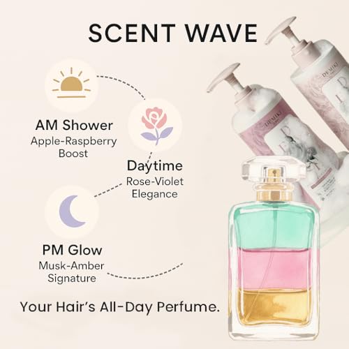 Japanese Shampoo and Conditioner Set for Women,Sulfate Free Shampoo for Oily Hair,Paraben Free,Dye Free,Organic Rose Scent,Clarifying Shampoo Moisturizing and Refreshing Natural Hair Care,32oz