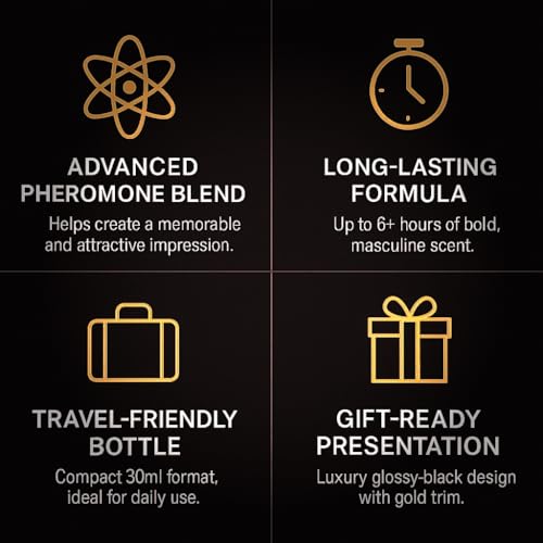 Cologne for Men with Pheromones - Pheromones Infused Perfume for Men - Spray Long Lasting Formula 30 ml - Premium Scent 1 Fl.oz