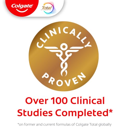 Colgate Total Whitening Toothpaste Gel, 10 Benefits, No Trade-Offs, Freshens Breath, Whitens Teeth and Provides Sensitivity Relief, Mint Flavor, 4 Pack, 5.1 Oz Tubes