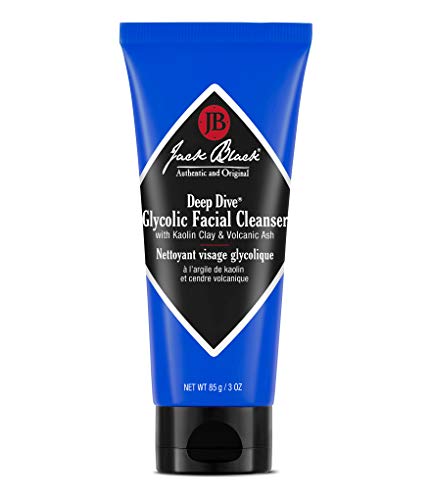 Jack Black - Deep Dive Glycolic Facial Cleanser, 3 Fl Oz – Clay-Based Cleanser, PureScience Formula, Facial Cleanser and Mask, Recommended for Normal, Dry, or Oily Skin, Glycolic Acid