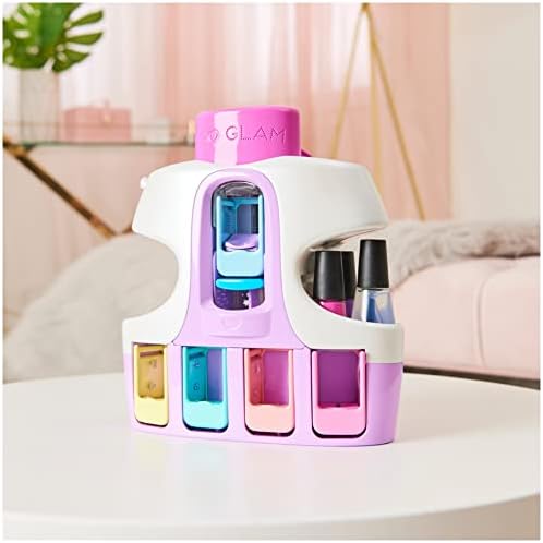 Cool Maker, GO Glam U-nique Nail Salon with Portable Stamper, 5 Design Pods and Dryer, Nail Kit Kids Toys for Ages 8 and up
