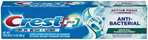 Crest Premium Plus Anti-Bacterial Toothpaste, Smooth Peppermint Flavor 7.0 oz (Pack of 3)