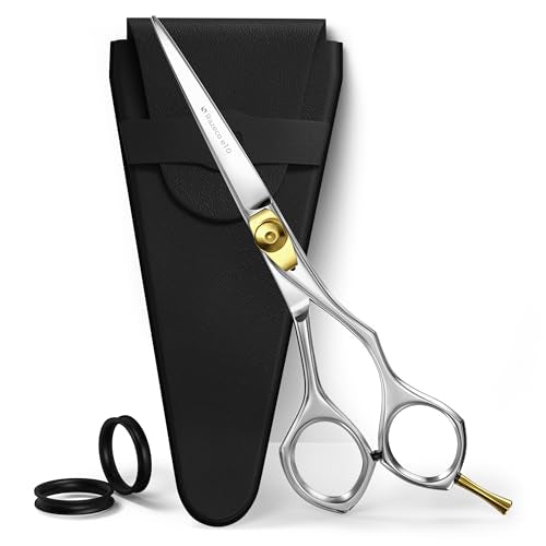 Hair Cutting Scissors for Professionals, Barbers - Hair Shears for Cutting, Trimming, Grooming, Precision - Extremely Sharp Razor Edge - Made With 6.5" Japanese Stainless Steel for Men, Women.