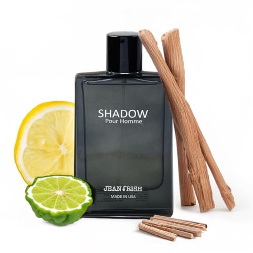 Jean Rish Shadow Pour Homme Eau De Toilette for Men (3.4 Fl Oz / 100ml) with Lemon, Cedar & Bergamot Notes - Long Lasting and Luxury Fragrance