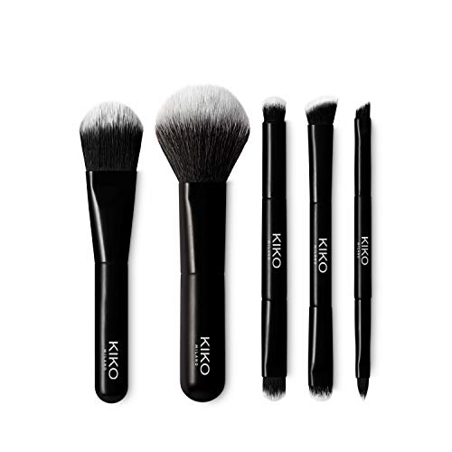 KIKO Milano Travel Brush Set | Travel Pouch With 5 Professional Brushes