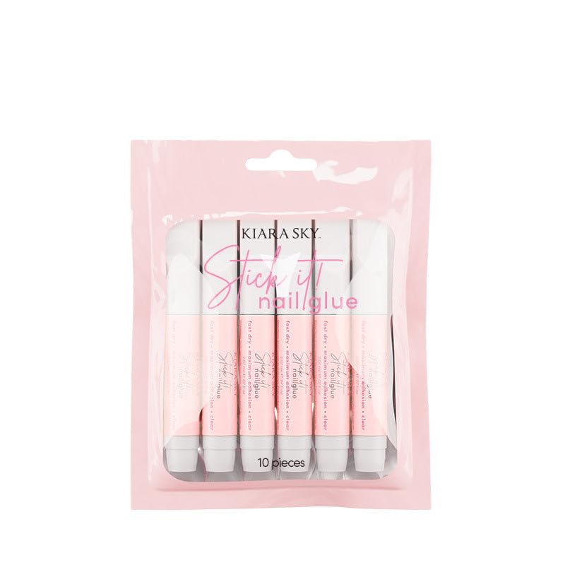 Kiara Sky Stick It Super Strong Fast Drying Nail Glue for Acrylic Nails, Tips & Press On - 0.07 Fl Oz, 10 Full Size Tubes