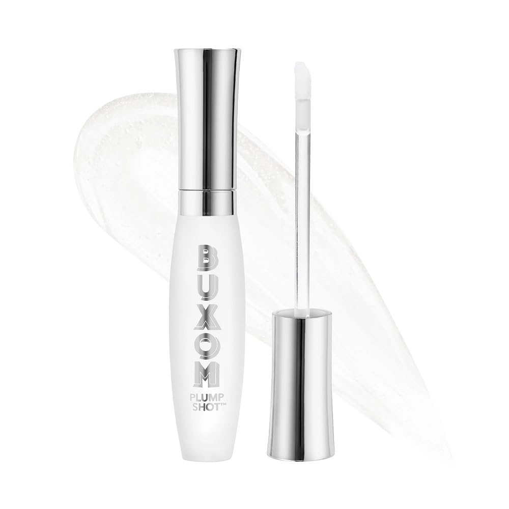 Buxom Plump Shot Peptide-Infused Lip Serum, Lip Plumping Gloss, Formulated with Advanced Peptides, Hyaluronic Acid, Avocado & Jojoba Oil
