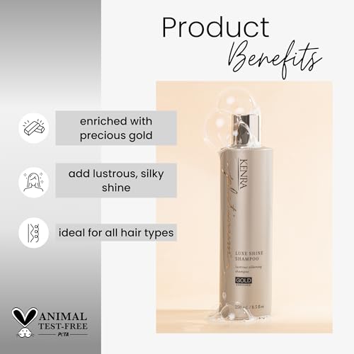 Kenra Platinum Luxe Shine Shampoo/Conditioner | Gold Enriched | Transforms Dull And Lifeless Strands To Glamorous And Full-Bodied Hair | All Hair Types