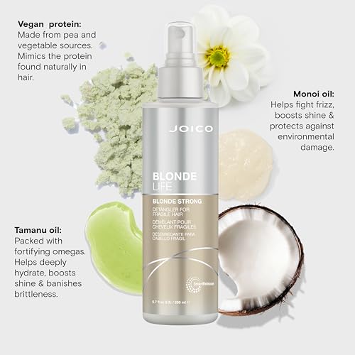 Joico Blonde Life Blonde Strong Conditioning Detangler | For Fragile Blonde Hair | Prevents Split Ends & Breakage | 72 Hour Humidity Protection | 6.7 Fl Oz