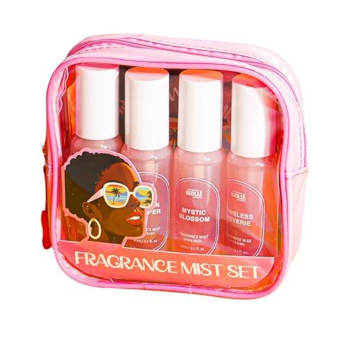 Body Mist, Spray for Women, Hair & Body Mist Fragrance, Travel Size Gift Set, Assorted Scents, 4 Pack (8.4 oz)