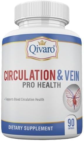Circulation & Vein Pro Supplement - Contains Niacin, L-Arginine, Ginger, Cayenne Pepper, Hawthorn & Diosmin - 90 Capsules