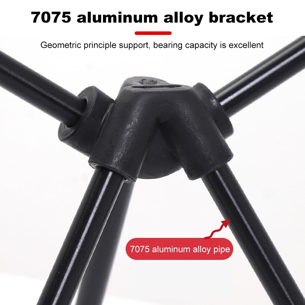 KGOTA Freestanding Camp Footrest Aluminium Alloy Folding Fishing Seat Chair Foot Rest Portable Moon Chair Footstool for Outdoor Beach