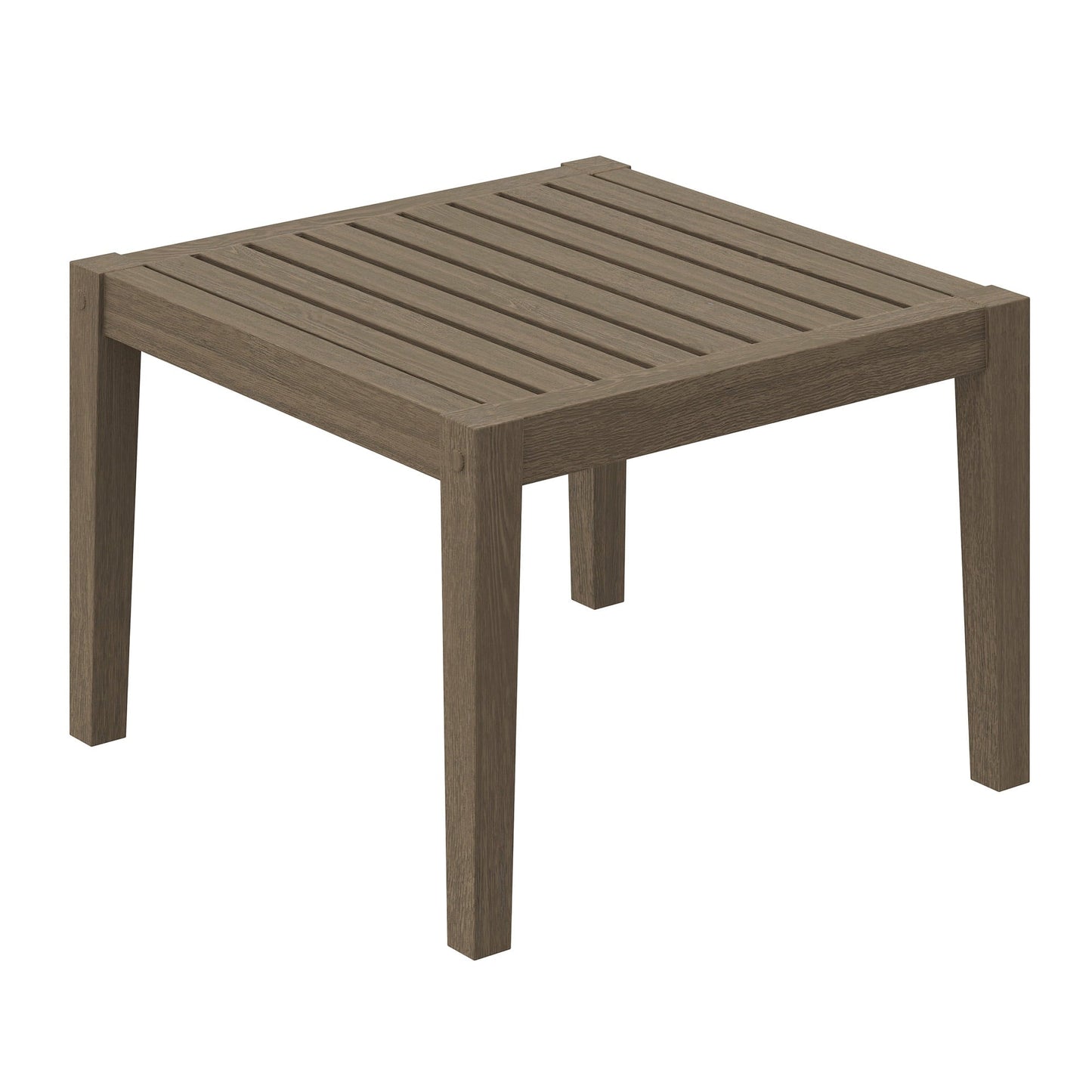Coffee Side Table, Gray, Teak Wood, Outdoor Patio Balcony Cafe Bistro Garden Hospitality Restaurant, Modern Contemporary, HB37898
