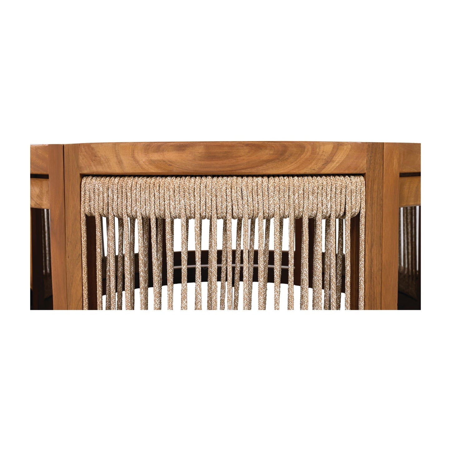 Christopher Knight Home Acacia Wood Patio Coffee Table, Weather-Resistant Outdoor Table with Handwoven Rope