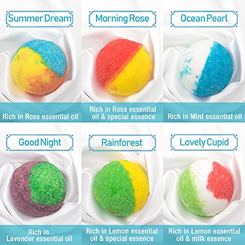 INTEYE Organic Bath Bombs Gift Set, 24 Handmade Fizzies Rich in Essential Oil, Moisturize Dry Skin, Gifts idea for Kids, Her/Him, Wife/Girlfriend, Birthday, Christmas, Mothers Day