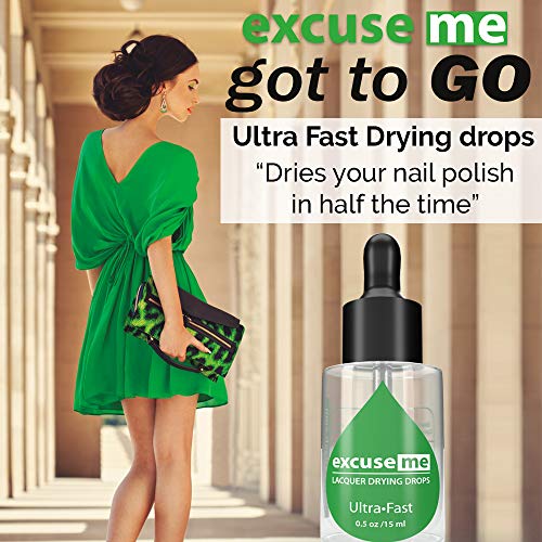 Karlash Excuse Me Nail Polish Ultra Fast Drying Drops 0.5 oz 15ml (Pack of 2)