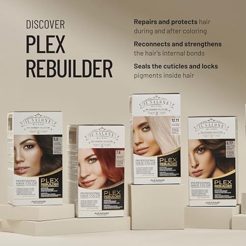 Il Salone Milano Plex Rebuilder Permanent Hair Color Cream - 12.11 Silver Platinum Hair Dye - Professional Salon - Premium Quality - Protects and Restructures - Paraffin, Paraben, Ethyl Alcohol Free