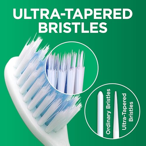 GUM Summit+ Soft Toothbrush, Ultra Fine Tapered Bristles for More Effective Plaque Removal, Extra Soft Toothbrushes for Adults, 10 Count