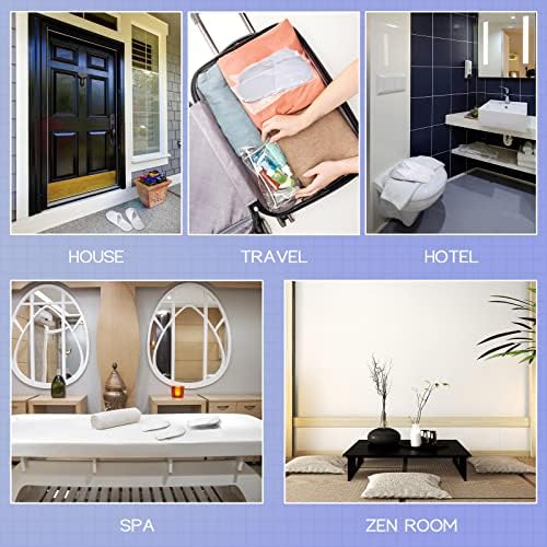 Jecery 40 Pairs Disposable House Slippers for Guests Bulk Slipper Pack for Hotel Spa Travel Shoeless Home White Closed Toe