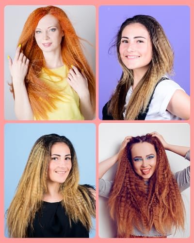 Hair Crimper for Women, Dmriektu Crimping Iron for Volumizing Fluffy Hairstyle, Crimper Hair Iron with Ceramic Hair Styling Tools for Women Girls Adjust Temp Dual Voltage Auto Off