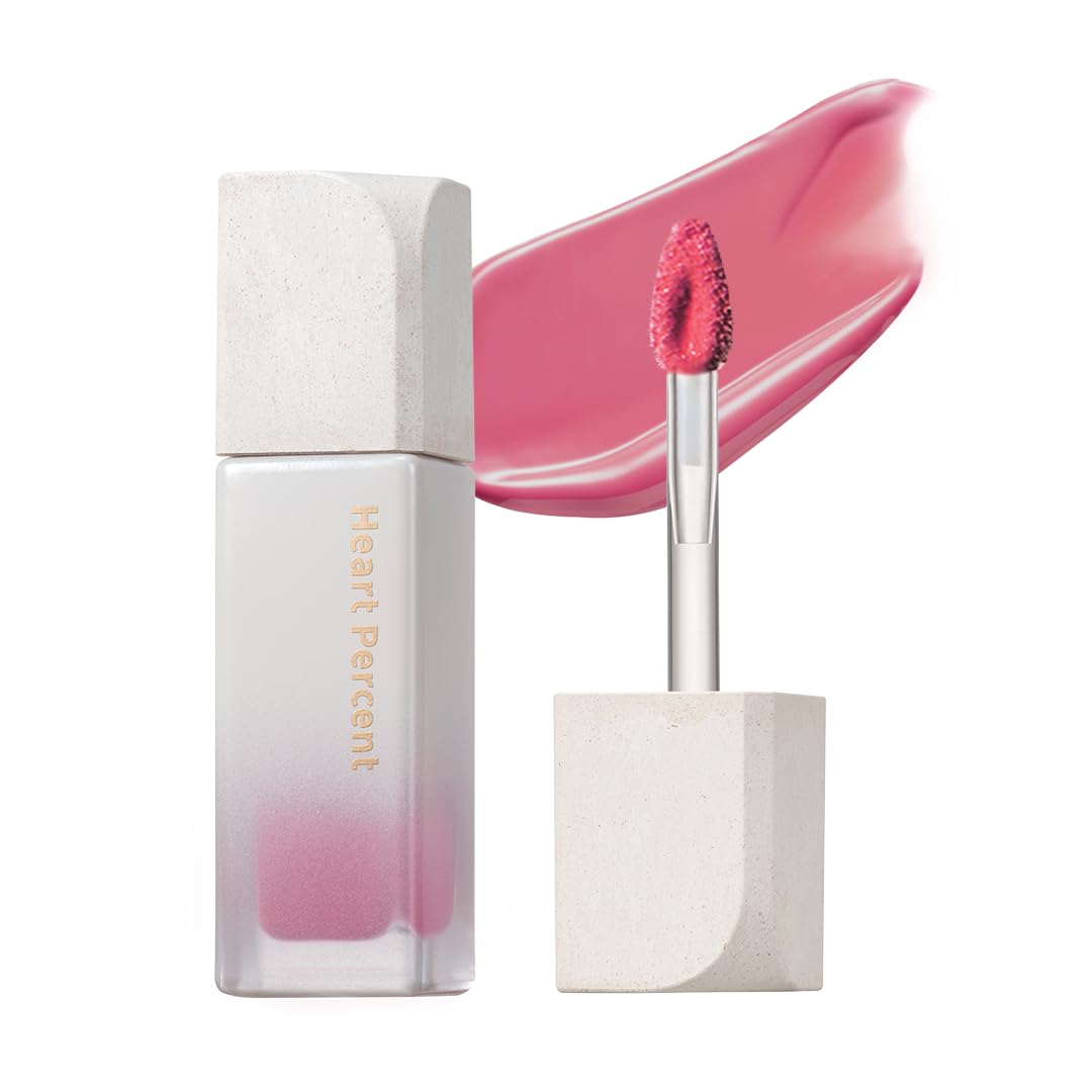 Heart Percent Dote On Mood Pure Glow Tint, Watery & Lightweight Moisturizing Lip Stain Long Lasting Liquid Lipstick 6.8g, #14. Magenta Dew