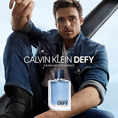 Calvin Klein Defy Eau de Toilette – Woody Men's Cologne – With Notes of Bergamot Oil, Lavender Absolute & Vetiver Oil – Long Lasting Fragrance