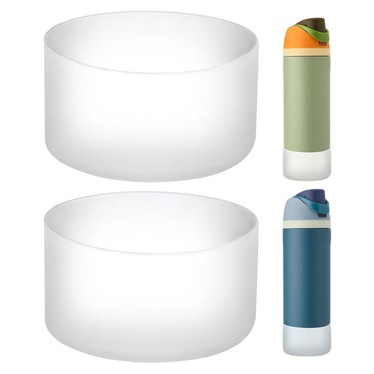 HEYSKAY 2PCS Silicone Boot for Owala Flask Water Bottle 24oz Anti-Slip Protective Sleeve for Owala Twist,FreeSip and Flip Stainless Steel Water Bottle BPA-Free Boot Bottom Base