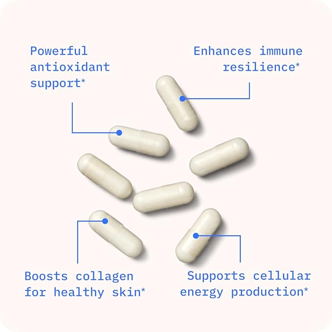 BodyBio Liposomal Vitamin C for Immune and Cell Support, Powerful Antioxidant, Pure Ascorbic Acid with Maximum Absorption - 60 Capsules