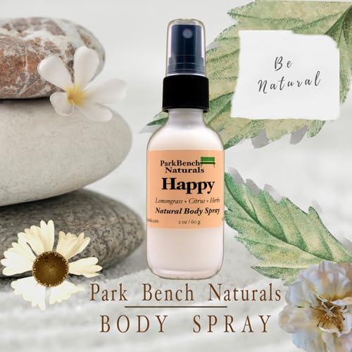 Happy Aromatherapy Body Spray – Bright, Citrusy & Uplifting with essential oils of Lemongrass + Citrus + Herbs