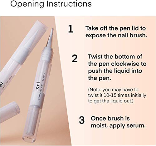 cel MD Cuticle Oil Pen Nail Strengthener Repair Serum – Nail Repair For Damaged Nails – Helps Repair & Nourish Cracked Nails and Rigid Dry Cuticles - Set of 2