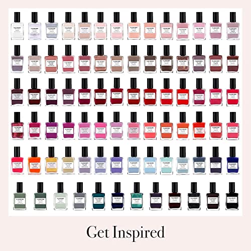 L'Oxygéné Oxygenated Nail Lacquer | Elegance | Light Pink Semi-Sheer Nail Polish | UV Protected Long-Wear Nail Polish | 12-Free | Vegan | Certified Halal | Cruelty & Gluten Free | 15 ml