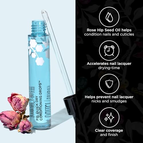 butter LONDON P.D. Quick Dry Conditioning Drops Cuticle Oil - Nail Oil with Vitamin E Moisturizes & Conditions Cuticles & Nail Beds - Cuticle Care for Manicure & Pedicure, Vegan & Gluten Free