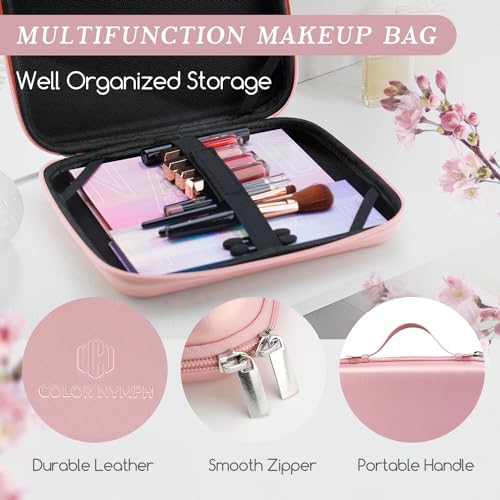 Color Nymph Makeup for Teens with Reusable Pink Handbag, All In One Girls Makeup Sets Makeup Kits for Girls Women with Eyeshadow Blushes Bronzer Highlighter Lipgloss